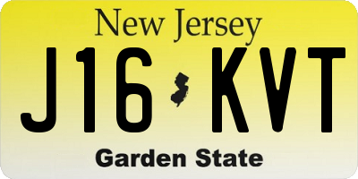 NJ license plate J16KVT