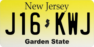 NJ license plate J16KWJ