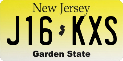 NJ license plate J16KXS
