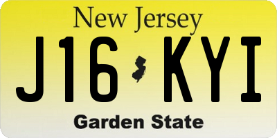 NJ license plate J16KYI