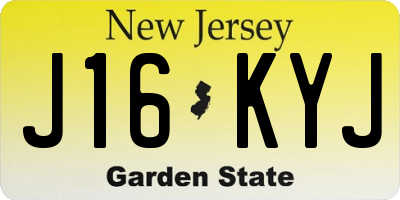 NJ license plate J16KYJ