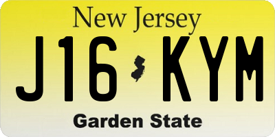 NJ license plate J16KYM