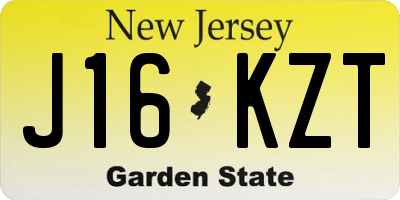 NJ license plate J16KZT