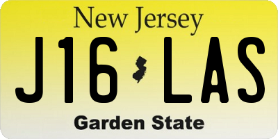 NJ license plate J16LAS