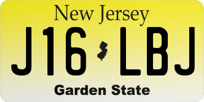 NJ license plate J16LBJ