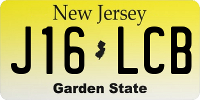 NJ license plate J16LCB