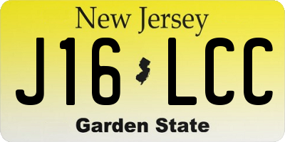 NJ license plate J16LCC