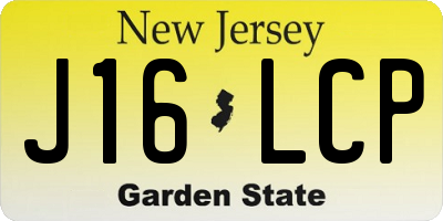 NJ license plate J16LCP