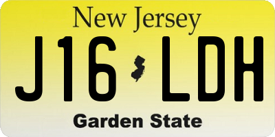 NJ license plate J16LDH