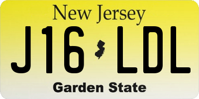 NJ license plate J16LDL
