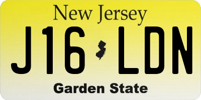 NJ license plate J16LDN