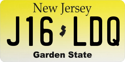 NJ license plate J16LDQ