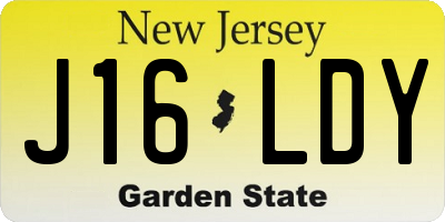 NJ license plate J16LDY