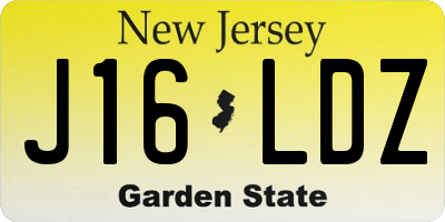 NJ license plate J16LDZ