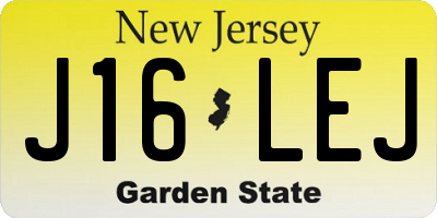 NJ license plate J16LEJ