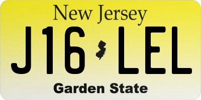 NJ license plate J16LEL