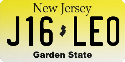 NJ license plate J16LEO