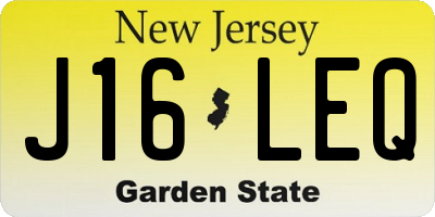 NJ license plate J16LEQ