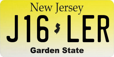 NJ license plate J16LER
