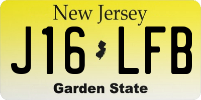 NJ license plate J16LFB