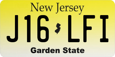 NJ license plate J16LFI