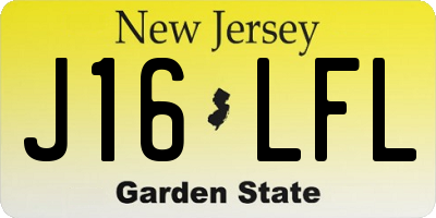 NJ license plate J16LFL