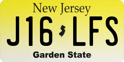 NJ license plate J16LFS