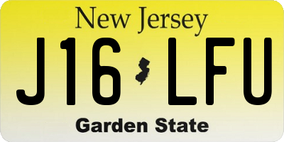 NJ license plate J16LFU