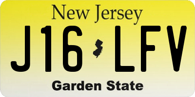 NJ license plate J16LFV