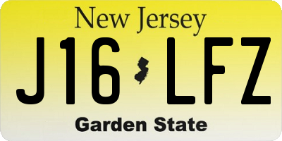 NJ license plate J16LFZ