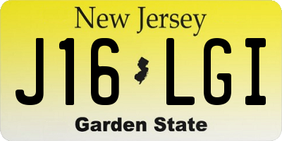 NJ license plate J16LGI