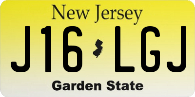 NJ license plate J16LGJ