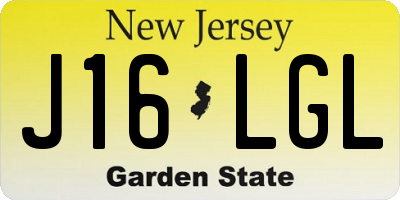 NJ license plate J16LGL