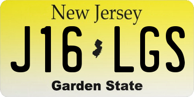 NJ license plate J16LGS
