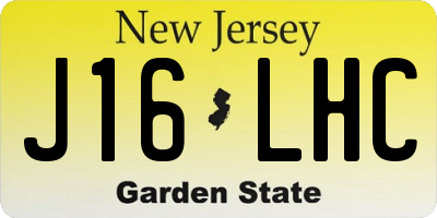 NJ license plate J16LHC