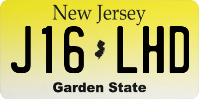 NJ license plate J16LHD