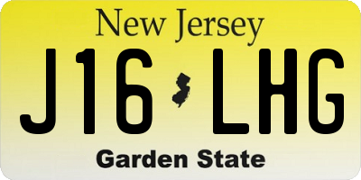 NJ license plate J16LHG