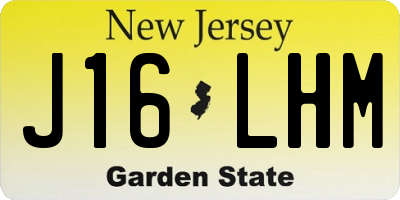 NJ license plate J16LHM