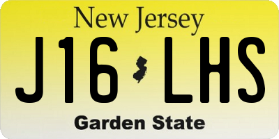 NJ license plate J16LHS