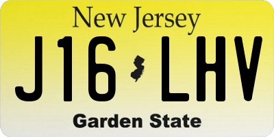 NJ license plate J16LHV
