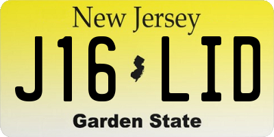 NJ license plate J16LID