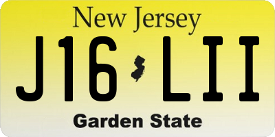 NJ license plate J16LII