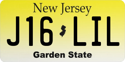 NJ license plate J16LIL