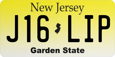 NJ license plate J16LIP