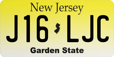 NJ license plate J16LJC