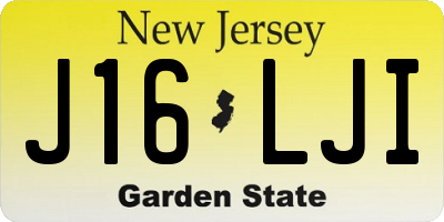 NJ license plate J16LJI