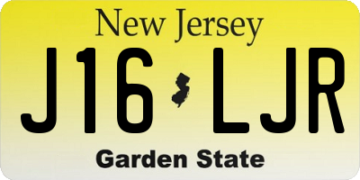NJ license plate J16LJR