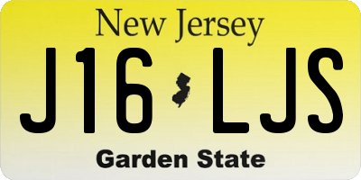 NJ license plate J16LJS