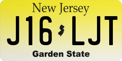 NJ license plate J16LJT