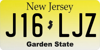 NJ license plate J16LJZ
